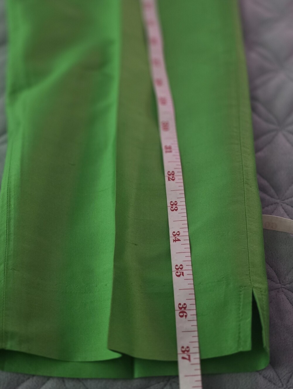 Ralph Lauren Bright Green 100% Silk Two-Piece Pantsuit - Picture 10 of 15